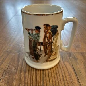 Norman Rockwell Museum 1985 "River Pilot" Collectible Mug